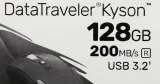 Флеш Диск Kingston 128Gb DataTraveler Kyson DTKN/128GB USB3.1 серебристый/черный