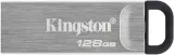 Флеш Диск Kingston 128Gb DataTraveler Kyson DTKN/128GB USB3.1 серебристый/черный