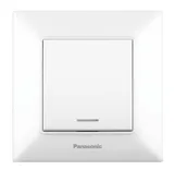 Переключатель Panasonic Arkedia Slim скрыт. 1кл. проходной с подсветкой IP20 белый (упак.:1шт) (WNTC00042WH-RU)