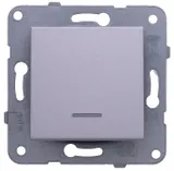 Выключатель Panasonic Karre&Arkedia скрыт. 1кл. с подсветкой IP20 серебро (упак.:1шт) (WKTT00022SL-RU)