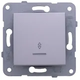 Переключатель Panasonic Karre&Arkedia скрыт. 1кл. IP20 серебро (упак.:1шт) (WKTT00042SL-RU)