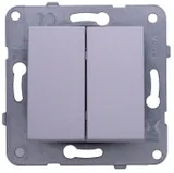 Выключатель Panasonic Karre&Arkedia скрыт. 2кл. с подсветкой IP20 серебро (упак.:1шт) (WKTT00122SL-RU)