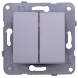 Выключатель Panasonic Karre&Arkedia скрыт. 2кл. IP20 серебро (упак.:1шт) (WKTT00132SL-RU)