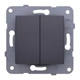 Выключатель Panasonic Karre&Arkedia скрыт. 2кл. IP20 дымчатый (упак.:1шт) (WKTT00092DG-RU)