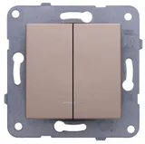 Выключатель Panasonic Karre&Arkedia скрыт. 2кл. с подсветкой IP20 бронза (упак.:1шт) (WKTT00102BR-RU)