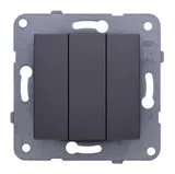 Выключатель Panasonic Karre&Arkedia скрыт. 3кл. IP20 дымчатый (упак.:1шт) (WKTT00152DG-RU)