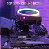 Устройство охлаждения(кулер) Aerocool Cylon 3H Soc-AM5/AM4/1151/1200/1700 черный 4-pin 13-24dB Al+Cu 125W 480gr Ret