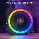 Устройство охлаждения(кулер) Aerocool Cylon 3H Soc-AM5/AM4/1151/1200/1700 черный 4-pin 13-24dB Al+Cu 125W 480gr Ret