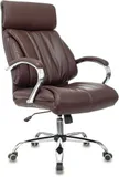 Кресло руководителя Бюрократ T-9904NSL коричневый Lincoln 221 эко.кожа крестовина металл хром