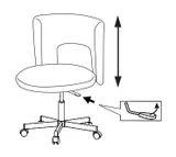 Кресло Бюрократ KF-1M красный 26-22 крестов. металл черный