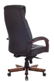 Кресло руководителя Бюрократ T-9924WALNUT черный кожа крестов. металл/дерево