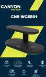 Беспроводное зар./устр. Canyon WS-501 15W 2A (PD+QC) USB для Apple черный (CNS-WCS501B)