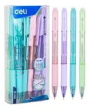 Ручка шариков. автоматическая Deli X-tream EQ199-BL d=0.7мм син. черн. резин. манжета