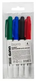 Набор маркеров для досок Buro пулевидный пиш. наконечник 2.5мм 4цв. пакет с европодвесом