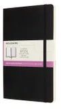 Блокнот Moleskine CLASSIC SOFT DOUBLE NB313SBK Large 130х210мм 192стр. линейка/нелинованный мягкая обложка черный