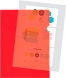 Папка-уголок Бюрократ DeLuxe DLCRED A4 пластик 0.18мм красный