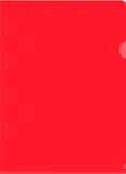 Папка-уголок Бюрократ DeLuxe DLCRED A4 пластик 0.18мм красный
