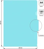 Папка-уголок Бюрократ Pastel -EPAST/BLUE A4 пластик 0.18мм голубой