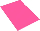 Папка-уголок Бюрократ Double Neon DNECPINK A4 пластик 0.18мм розовый
