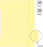 Папка-скоросшиватель Бюрократ Pastel -PSLPAST/YEL A4 прозрач.верх.лист пластик желтый 0.14/0.18