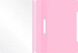 Папка-скоросшиватель Бюрократ Pastel -PSLPAST/PINK A4 прозрач.верх.лист пластик розовый 0.14/0.18
