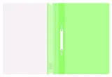 Папка-скоросшиватель Бюрократ Double Neon -PSLDNE/LETT A4 прозрач.верх.лист пластик салатовый 0.14/0.18