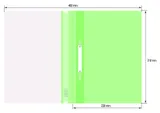 Папка-скоросшиватель Бюрократ Double Neon -PSLDNE/LETT A4 прозрач.верх.лист пластик салатовый 0.14/0.18