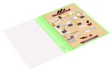 Папка-скоросшиватель Бюрократ Double Neon -PSLDNE/LETT A4 прозрач.верх.лист пластик салатовый 0.14/0.18
