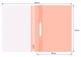 Папка-скоросшиватель Бюрократ Double Neon -PSLDNE/OR A4 прозрач.верх.лист пластик оранжевый 0.14/0.18