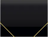 Папка на резинке Бюрократ Black Opal BL510/1 A4 пластик кор.30мм 0.5мм черный