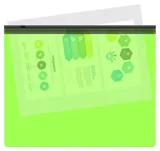 Папка на молнии ZIP Бюрократ Double Neon DNEBPM5ALETTBL A5 полипропилен 0.15мм салатовый цвет молнии черный