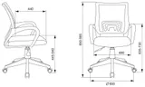 Кресло Бюрократ CH-W695NLT темно-синий TW-05N TW-10N сетка/ткань крестов. пластик пластик белый