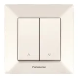 Выключатель Panasonic Arkedia скрыт. 2кл. управл.жалюзи IP20 бежевый (упак.:1шт) (WMTC00222BG-RU)