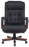 Кресло руководителя Бюрократ T-9926WALNUT черный кожа крестов. металл/дерево