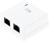 Розетка ITK CS2-1C5EU-22 настен.RJ45 2 кат.5E UTP бел. (CS2-1C5EU-22)