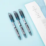 Ручка гелев. автоматическая Deli Arris EG08-BK прозрачный/серый d=0.5мм черн. черн. резин. манжета