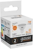 Лампа светодиодная Gauss Elementary MR16 7Вт цок.:GU5.3 спот 220B 3000K св.свеч.бел.теп. MR16 (упак.:10шт) (13517)