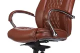 Кресло руководителя Бюрократ T-9924SL светло-коричневый Leather Eichel кожа крестов. металл хром