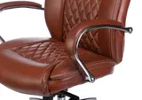 Кресло руководителя Бюрократ T-9924SL светло-коричневый Leather Eichel кожа крестов. металл хром