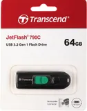 Флеш Диск Transcend 64Gb Jetflash Type-C 790С TS64GJF790C USB3.0 черный