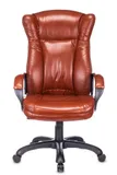 Кресло руководителя Бюрократ CH-879N коричневый Boroko-37 эко.кожа крестов. пластик