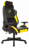 Кресло игровое Zombie HERO CYBERZONE PRO черный/желтый эко.кожа с подголов. крестов. пластик