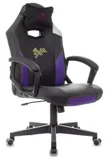 Кресло игровое Zombie HERO JOKER черный/фиолетовый эко.кожа с подголов. крестов. пластик