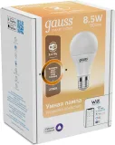 Умная лампа Gauss IoT Smart Home E27 8.5Вт 806lm Wi-Fi (упак.:1шт) (1050112)