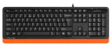 Клавиатура A4Tech Fstyler FKS10 черный/оранжевый USB