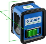 Нивелир лазерн. Зубр КРЕСТ 2кл.лаз. 540нм цв.луч. зеленый 2луч. (34900)