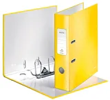 Папка-регистратор Leitz WOW 10050016 A4 80мм лам.карт. желтый без. окант. вместимость 600 листов накл.на кор.