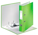 Папка-регистратор Leitz WOW 10060054 A4 52мм лам.карт. зеленый без. окант. вместимость 350 листов накл.на кор.