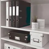 Папка-регистратор Leitz WOW 10060095 A4 52мм лам.карт. черный без. окант. вместимость 350 листов накл.на кор.