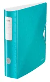 Папка-регистратор Leitz Active WOW 11060051 A4 82мм лам.карт. бирюзовый без. окант. вместимость 500 листов накл.на кор.